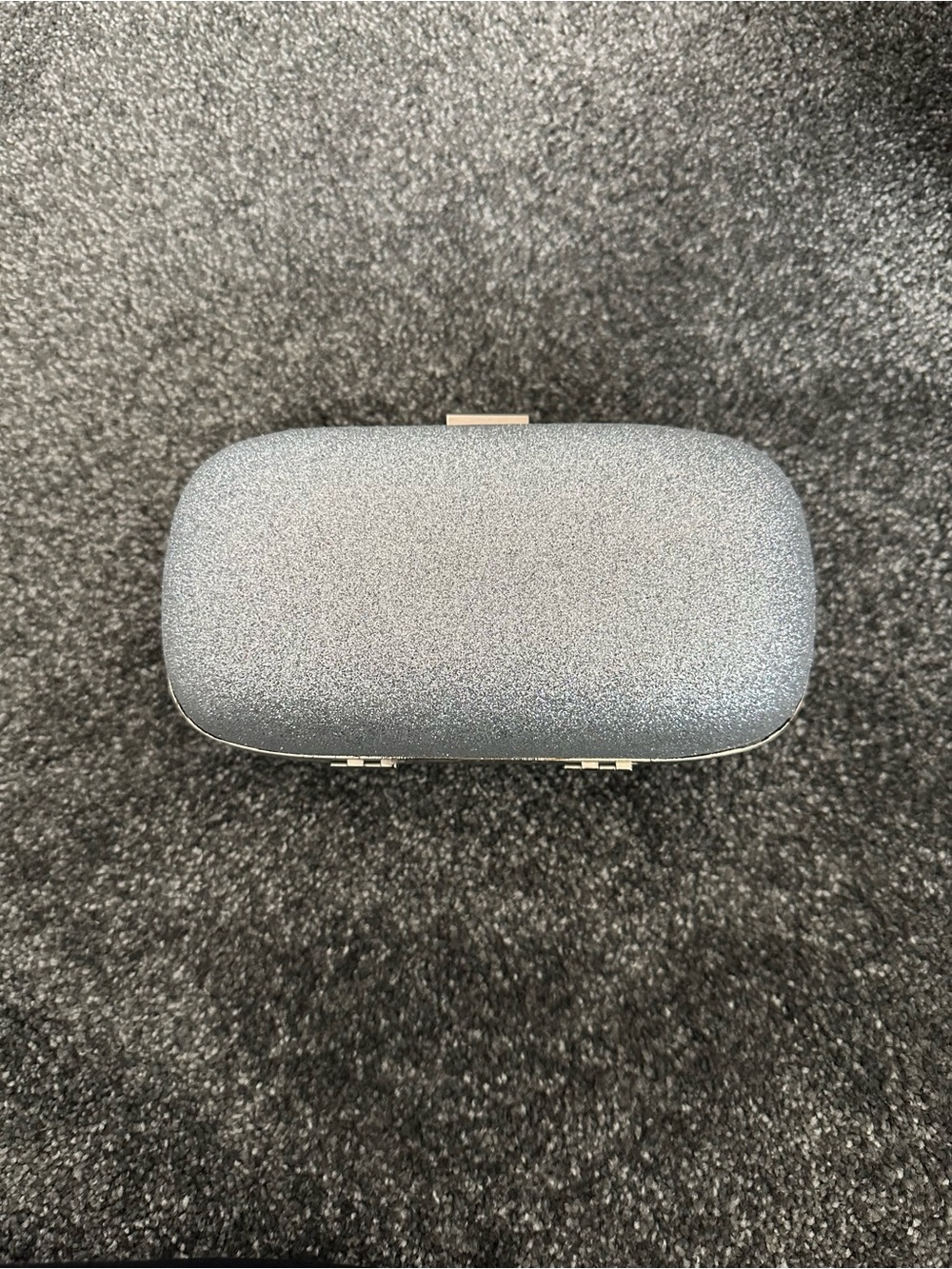Glitter Clutch Bag in Silver